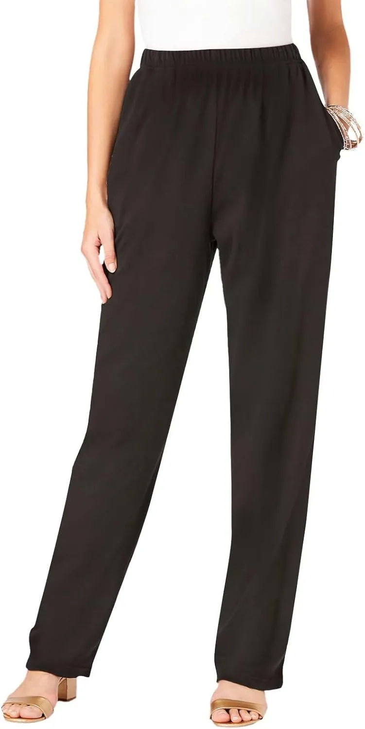 Dress Pants Women Tummy Control Stretchy Work Pants Casual Hiking Jogger Pant Loose Fit Trousers with Pockets