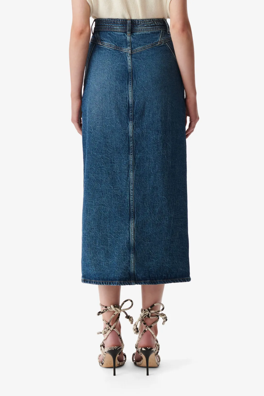 Garice Pencil Skirt | Denim Blue