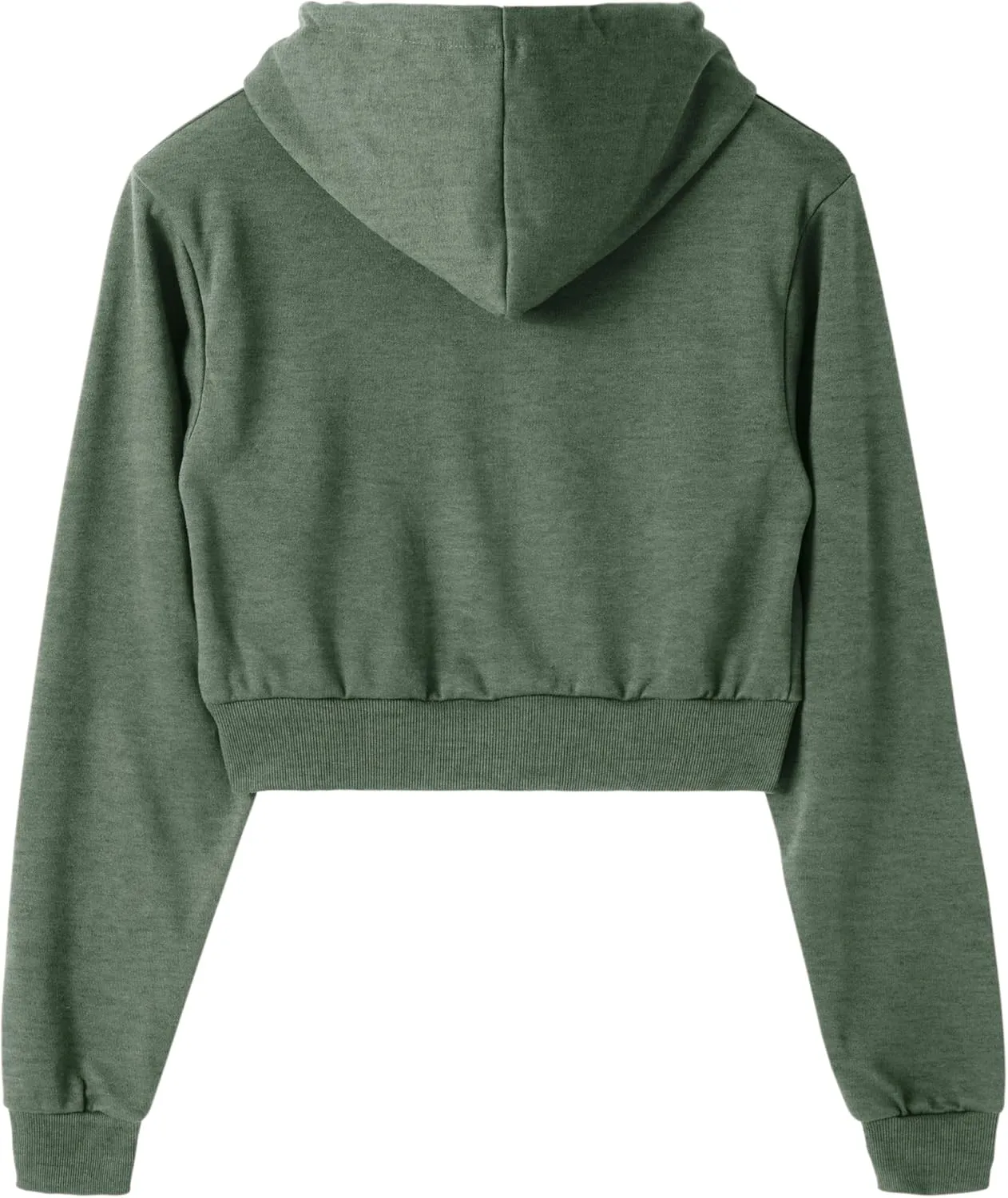GIVON Womens Cropped Zip Up Hoodie Lightweight Slim Fit Long Sleeve Hooded Sweatshirts Crop Tops