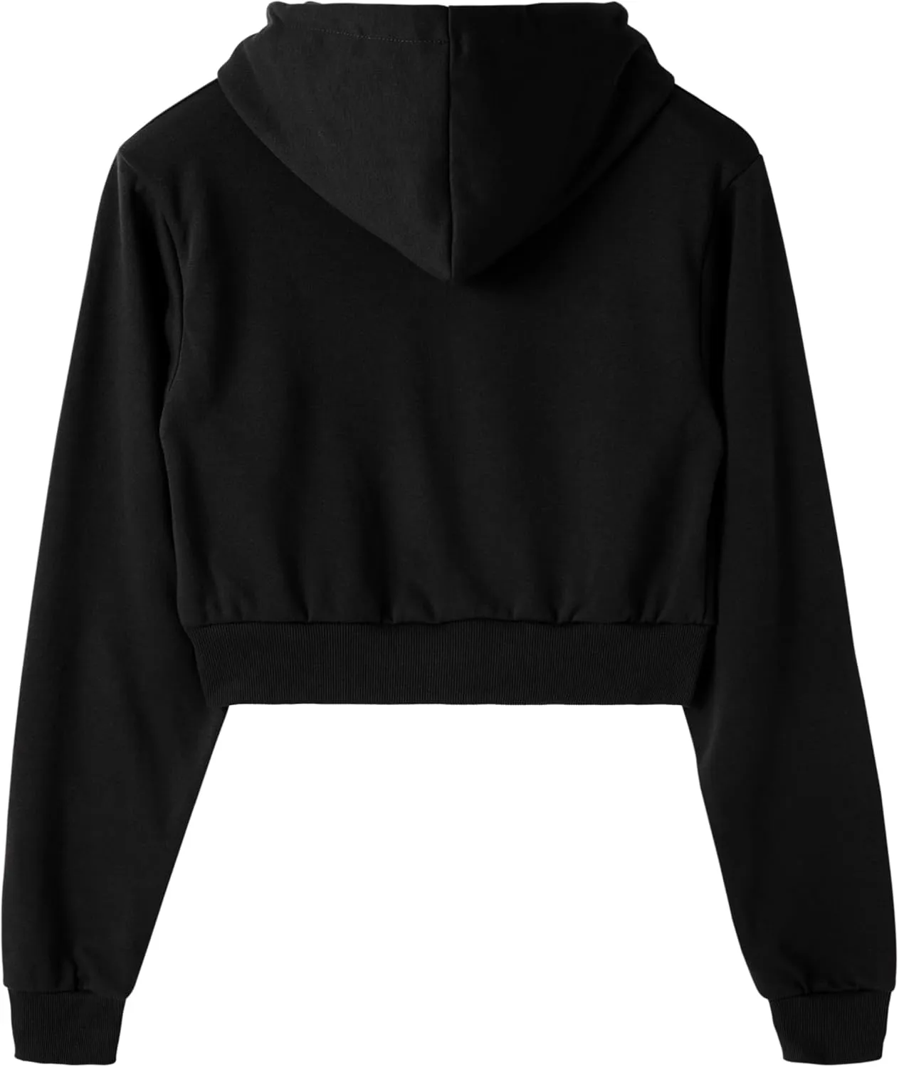 GIVON Womens Cropped Zip Up Hoodie Lightweight Slim Fit Long Sleeve Hooded Sweatshirts Crop Tops