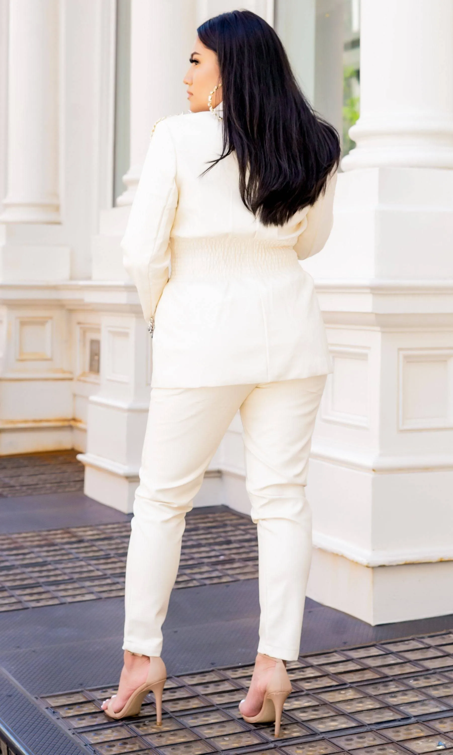 I Have Arrived | Cream Suit Pants Set FINAL SALE