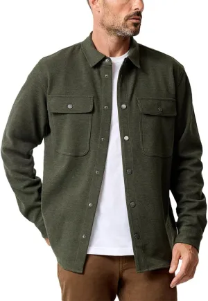 INTO THE AM Men's Sierra Shirt Jacket S - 4XL Twill Casual Fall Fashion Long Sleeve Button Up