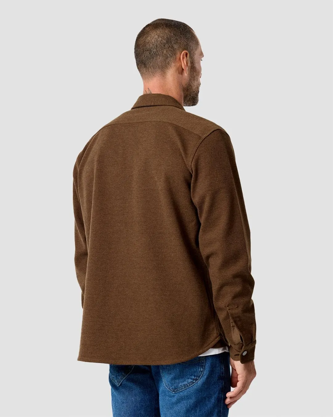 INTO THE AM Men's Sierra Shirt Jacket S - 4XL Twill Casual Fall Fashion Long Sleeve Button Up