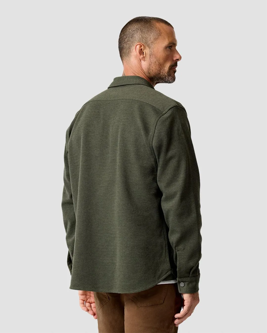 INTO THE AM Men's Sierra Shirt Jacket S - 4XL Twill Casual Fall Fashion Long Sleeve Button Up