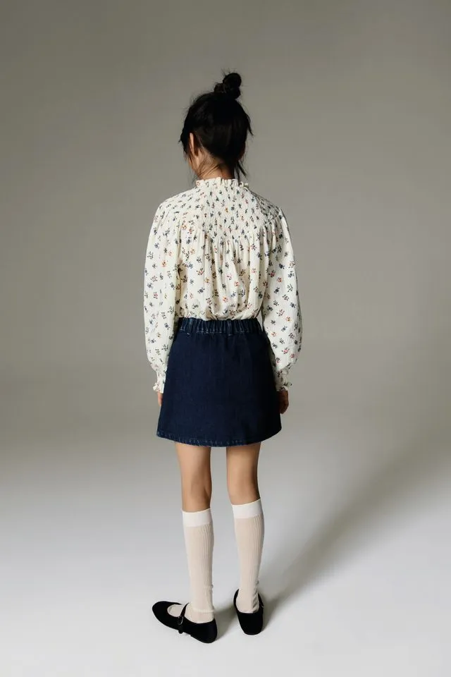 Kids' Danubio Denim Skirt Blue