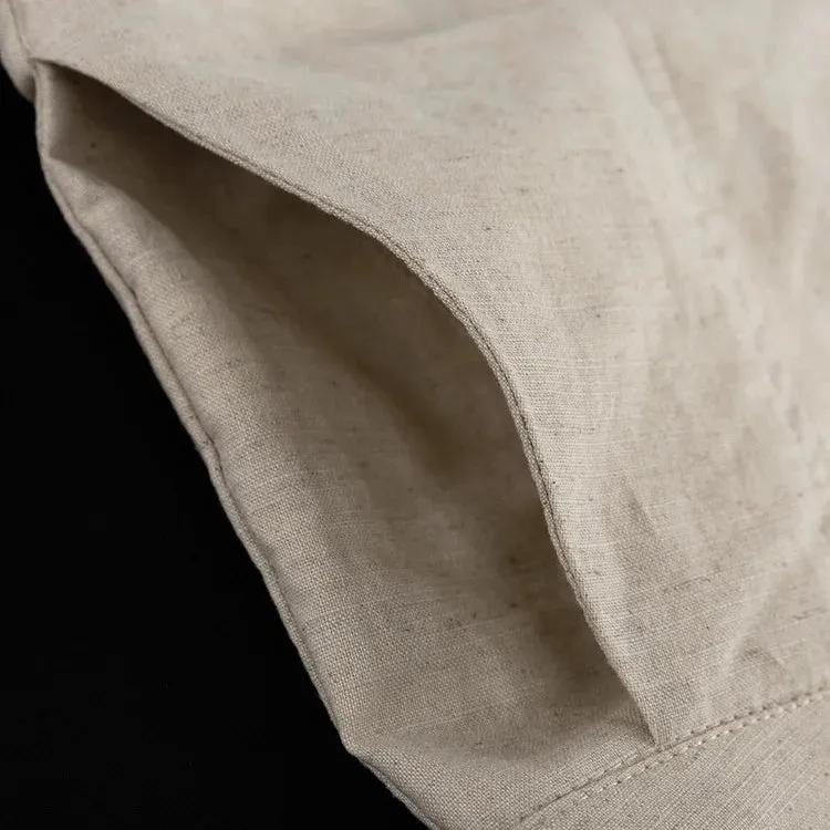 Linen Blend Shorts Suit with Vest for Women