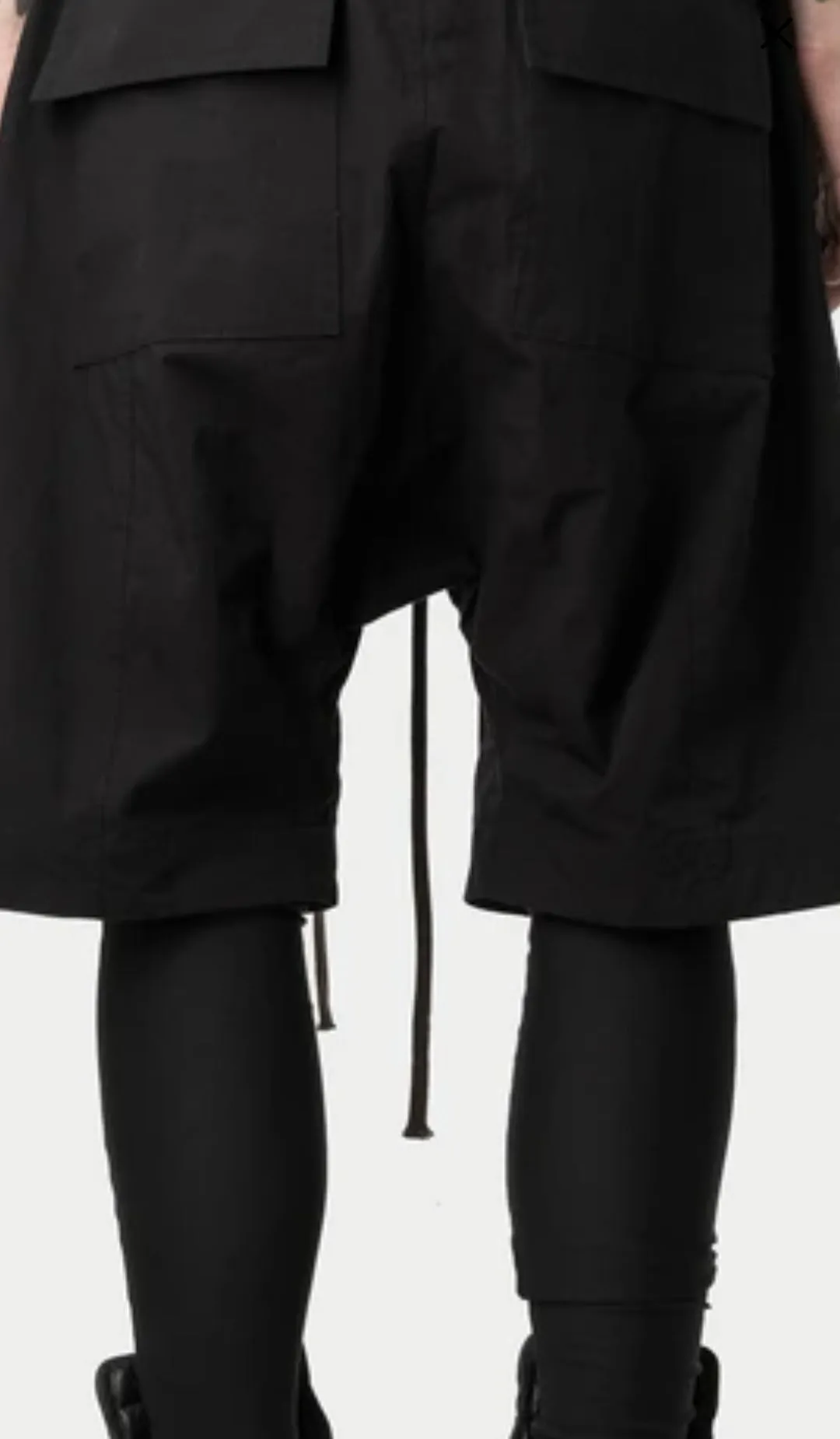 Men Low Crotch Biker Layered Short with Legging