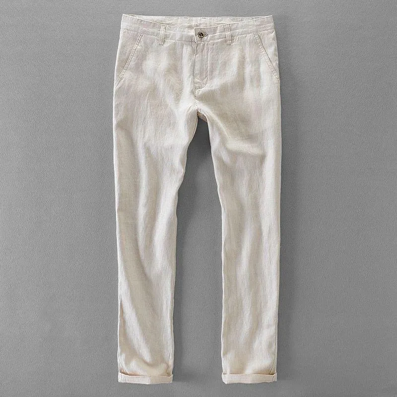 Men's Casual Italian Style Loose Fit Linen Pants
