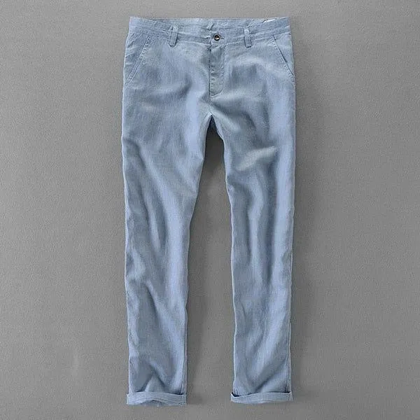 Men's Casual Italian Style Loose Fit Linen Pants