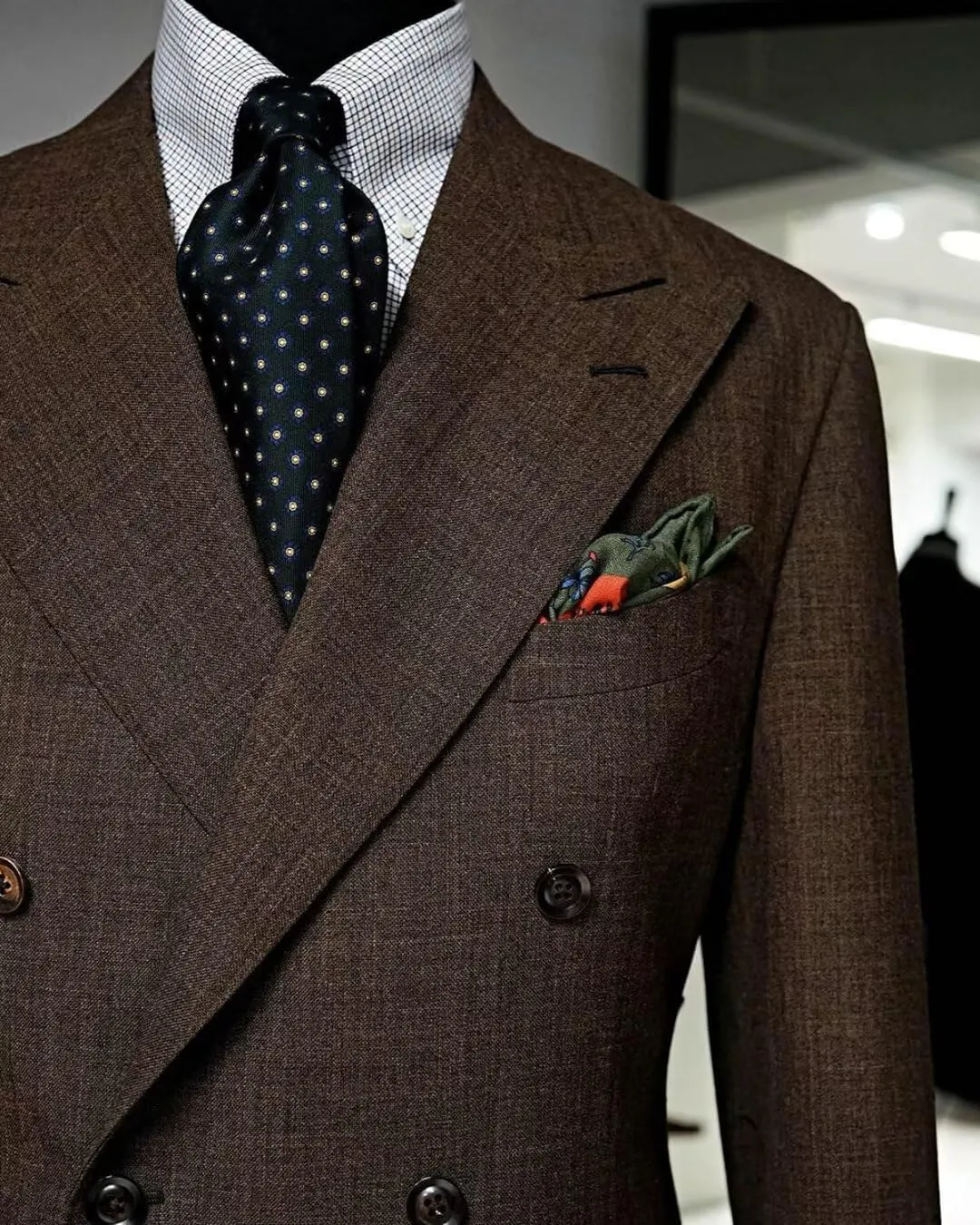 Men's Linen Suit Double Breasted Jacket Peak Lapel Two Pieces Formal Dinner Tuxedos