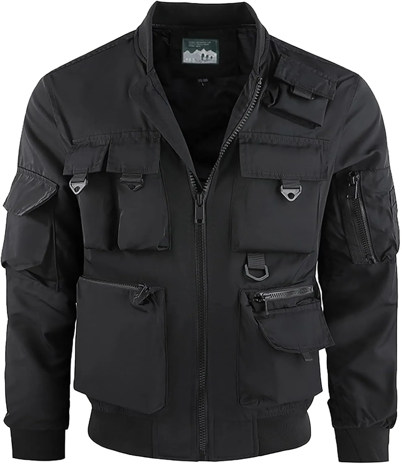 Men's Military Bomber Jackets Casual Full Zip Multi Pocket Warm Thicken Winter Coat Field Jacket Windbreaker Outwear