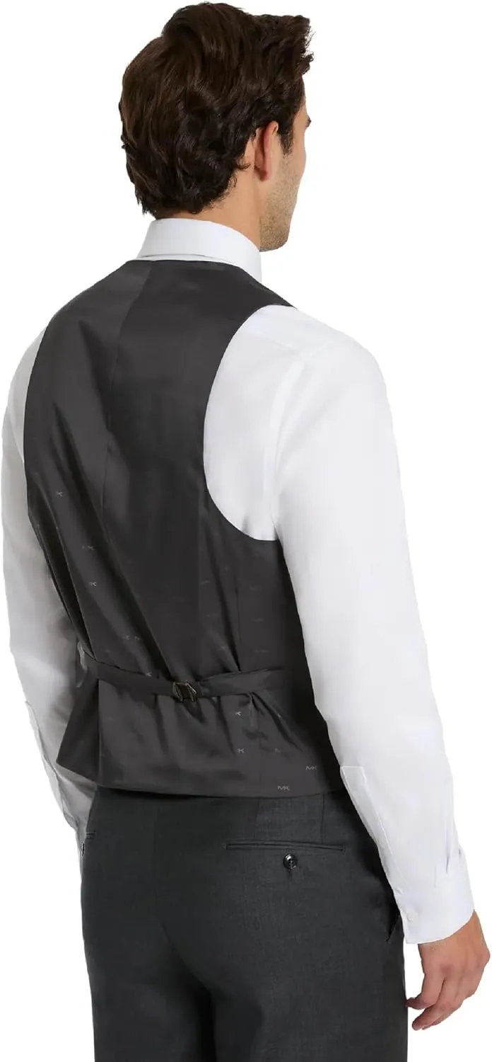 Michael Kors Mens 3-Piece Classic Fit Suit Separates | Blazer, Vest & Pants, Perfect for Weddings, Proms & Formal Events