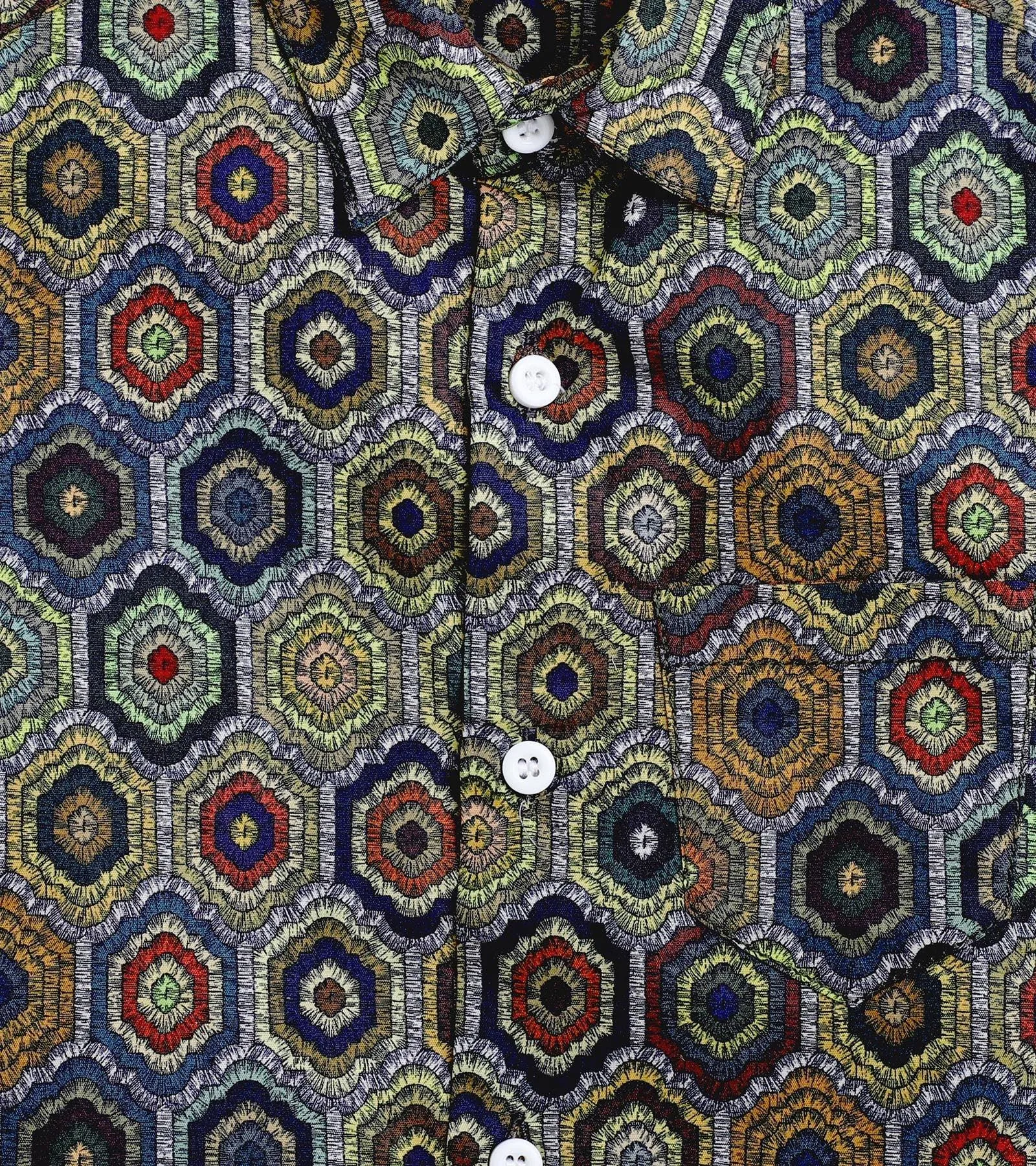 Mosaic Printed Half Sleeve Shirt