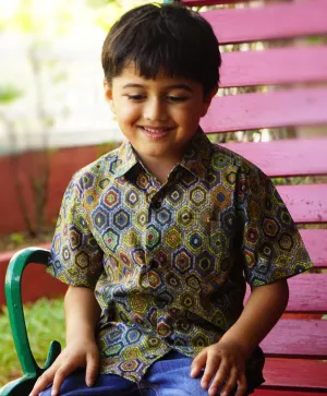 Mosaic Printed Half Sleeve Shirt