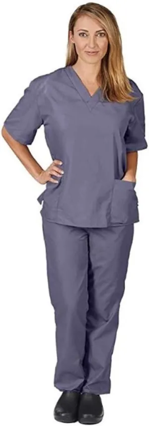 Natural Uniforms Unisex Scrub Set-Top and Pant Set (Standard Workwear Scrub Set)