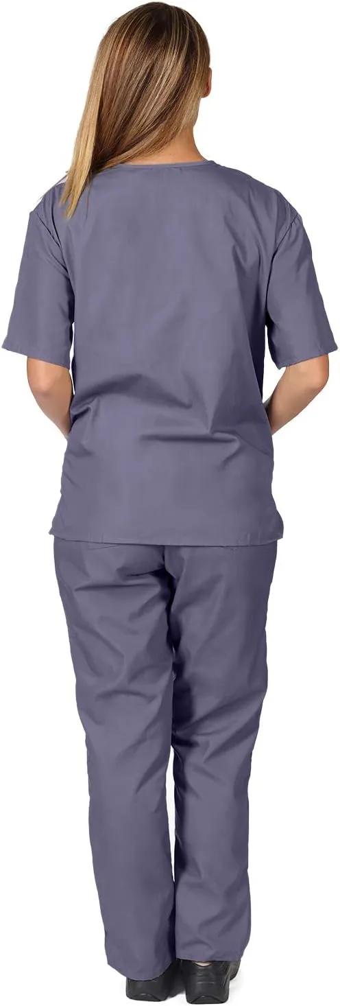 Natural Uniforms Unisex Scrub Set-Top and Pant Set (Standard Workwear Scrub Set)