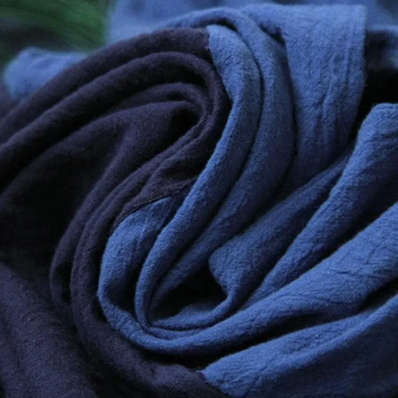 Navy Blue Cotton Linen Harem Pants | Lotus