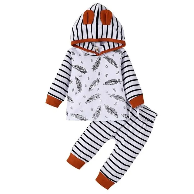 Newborn Baby Feather Clothing Set