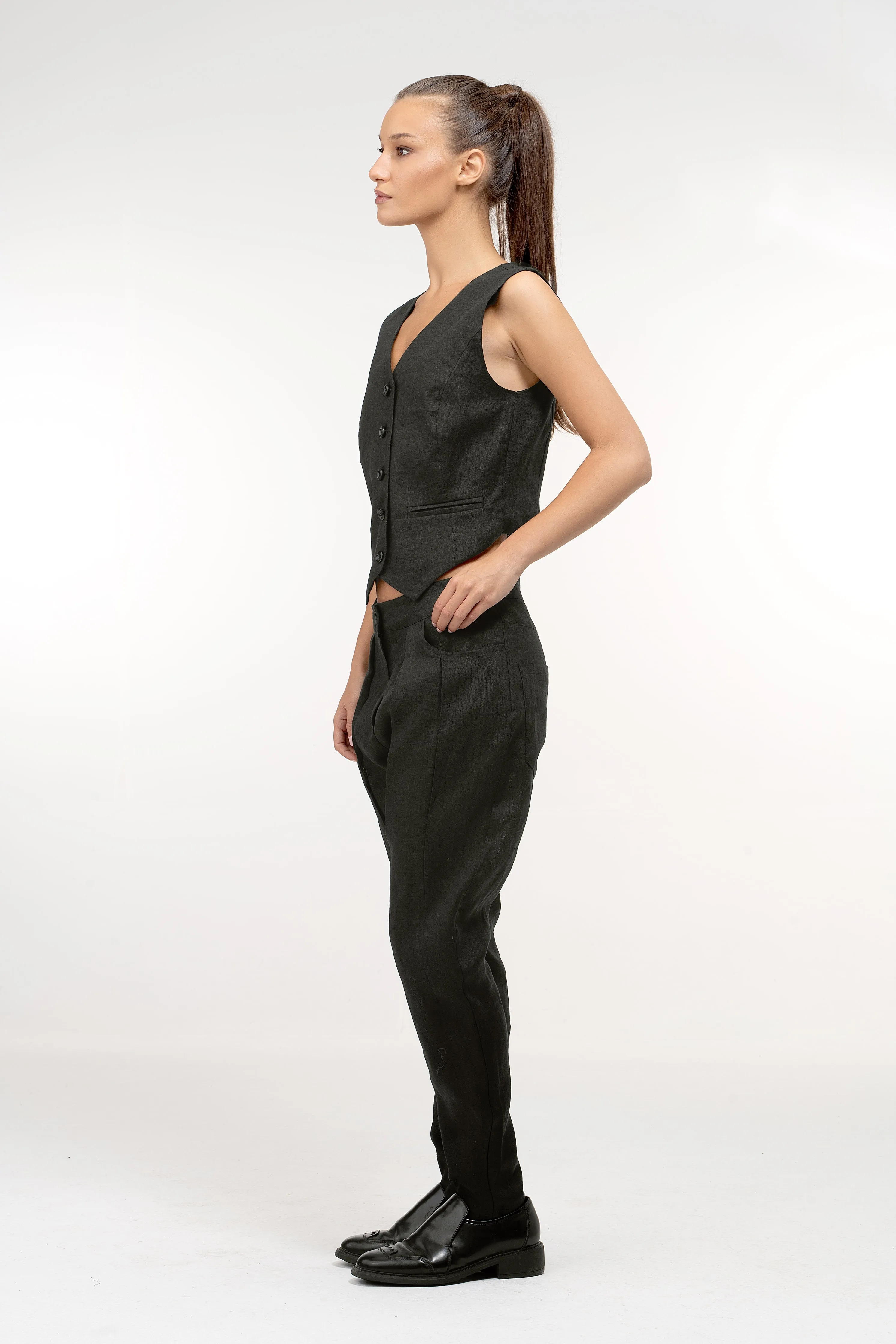 Organic Linen Straight Leg Pants