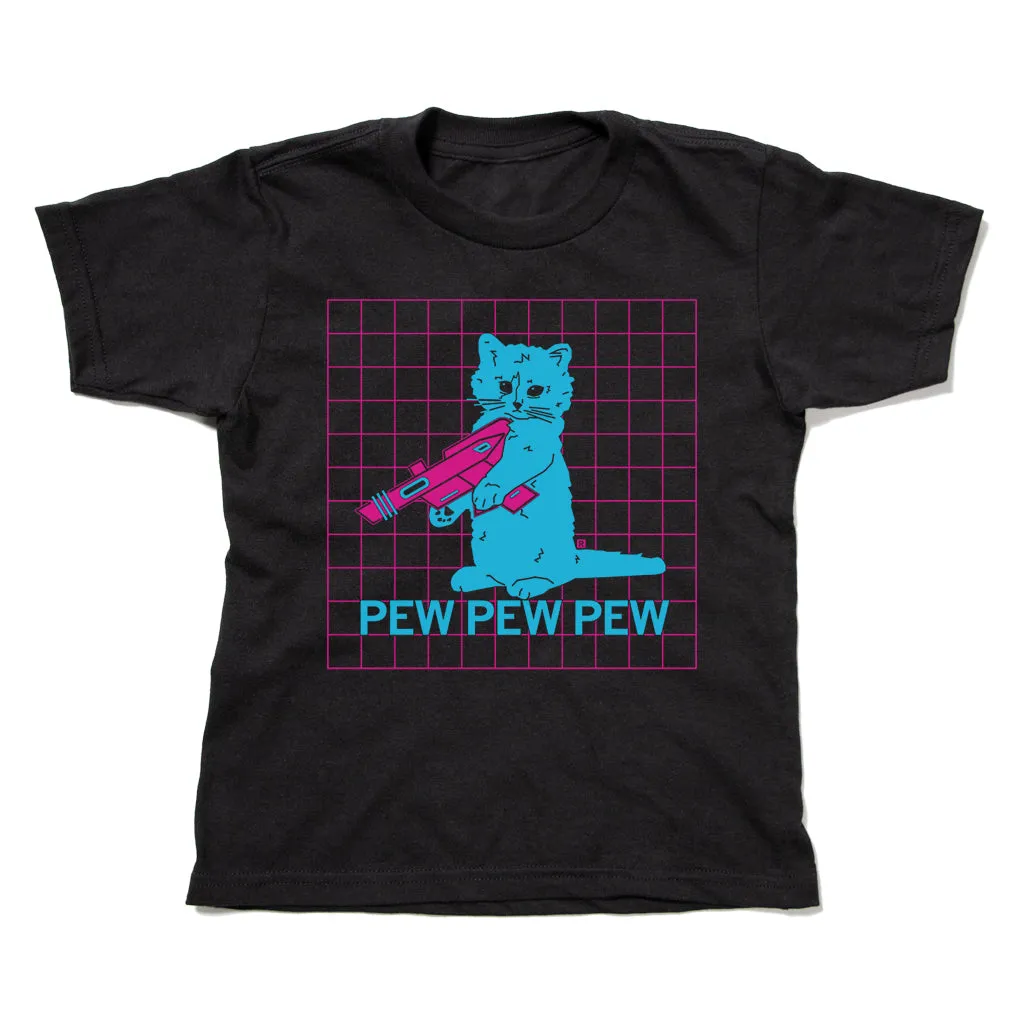 Pew Pew Pew Vaporwave Black Kids