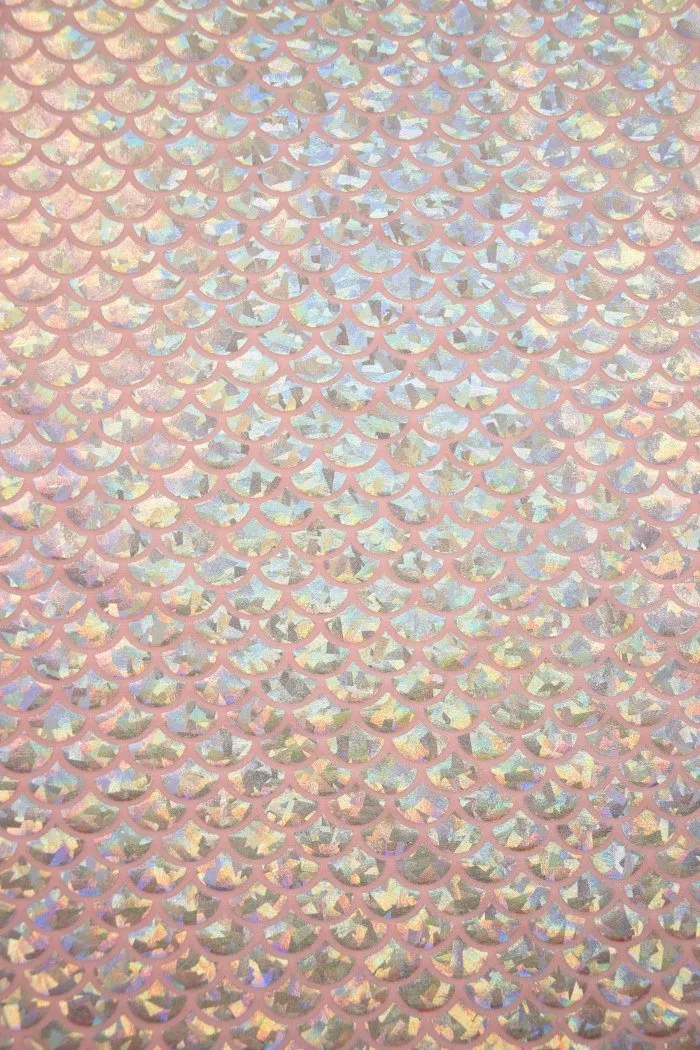 Pink & Silver Scale Zippered Crop Top