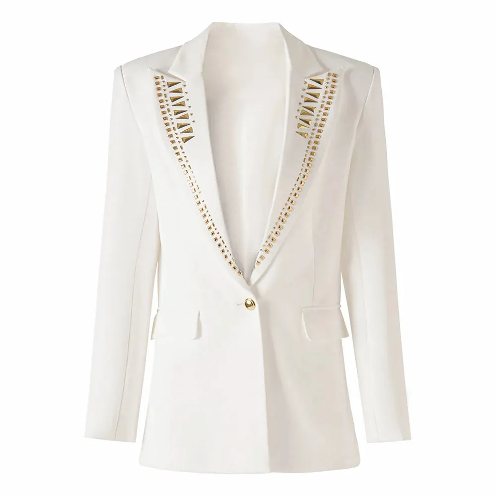 Rivet Fashion Single Button Blazer