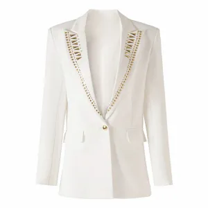Rivet Fashion Single Button Blazer