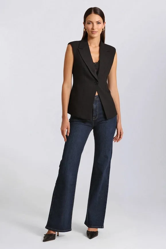 Sculpted Suit Vest Black