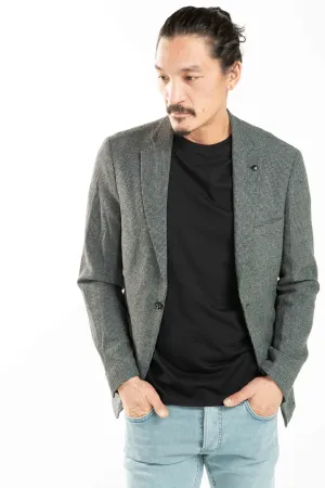 Single Button Blazer - Grey
