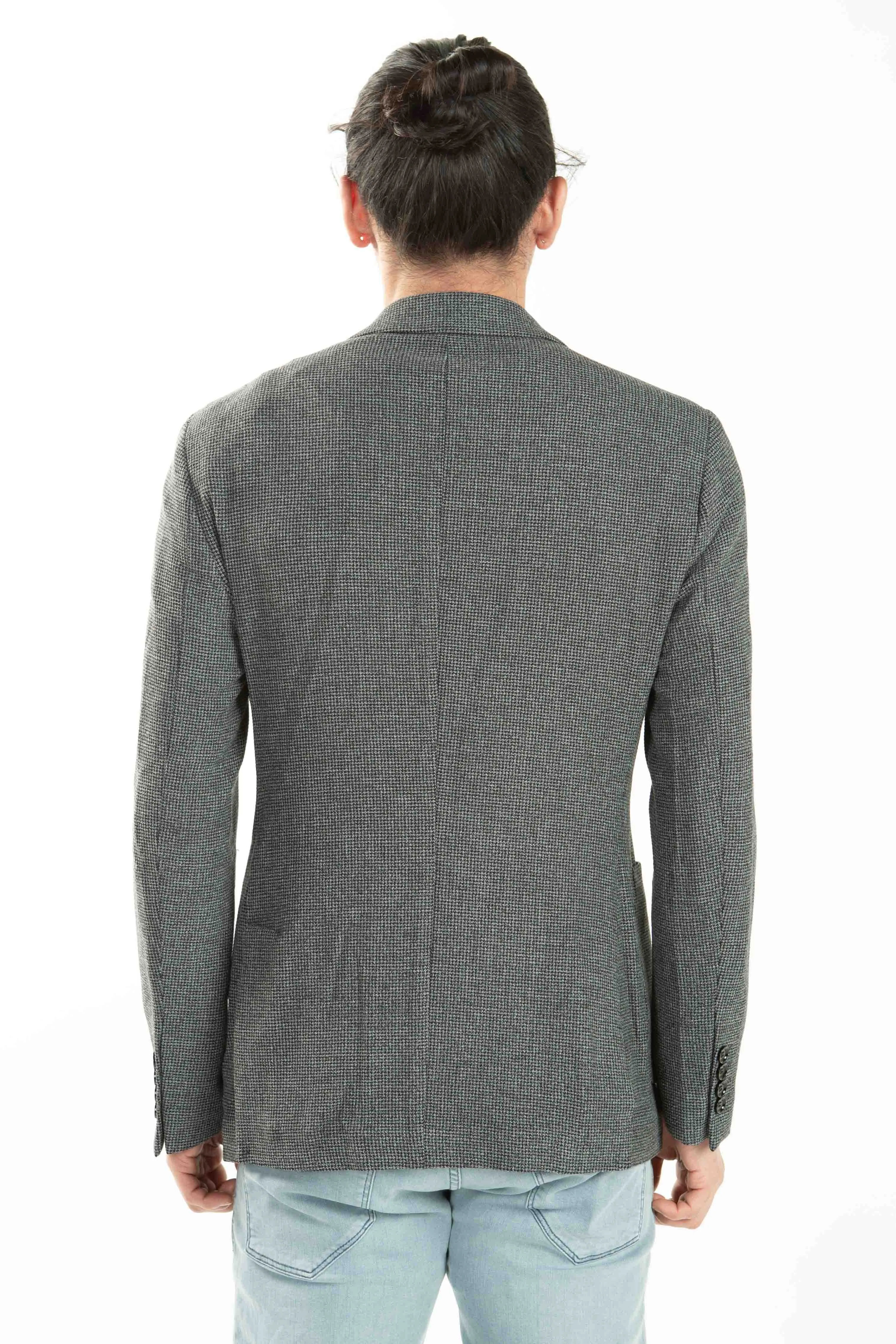 Single Button Blazer - Grey