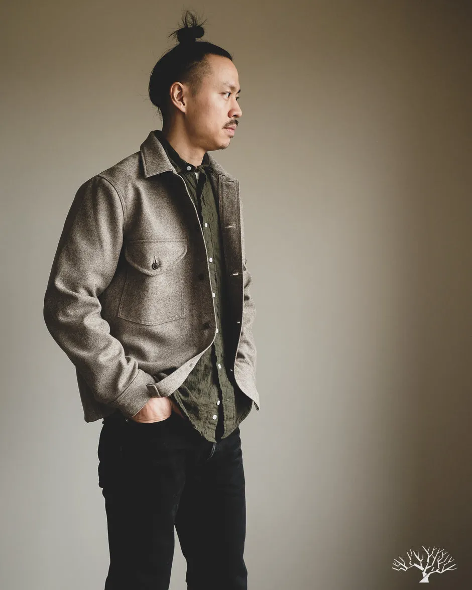 Skyline Overshirt - Oatmeal Melton