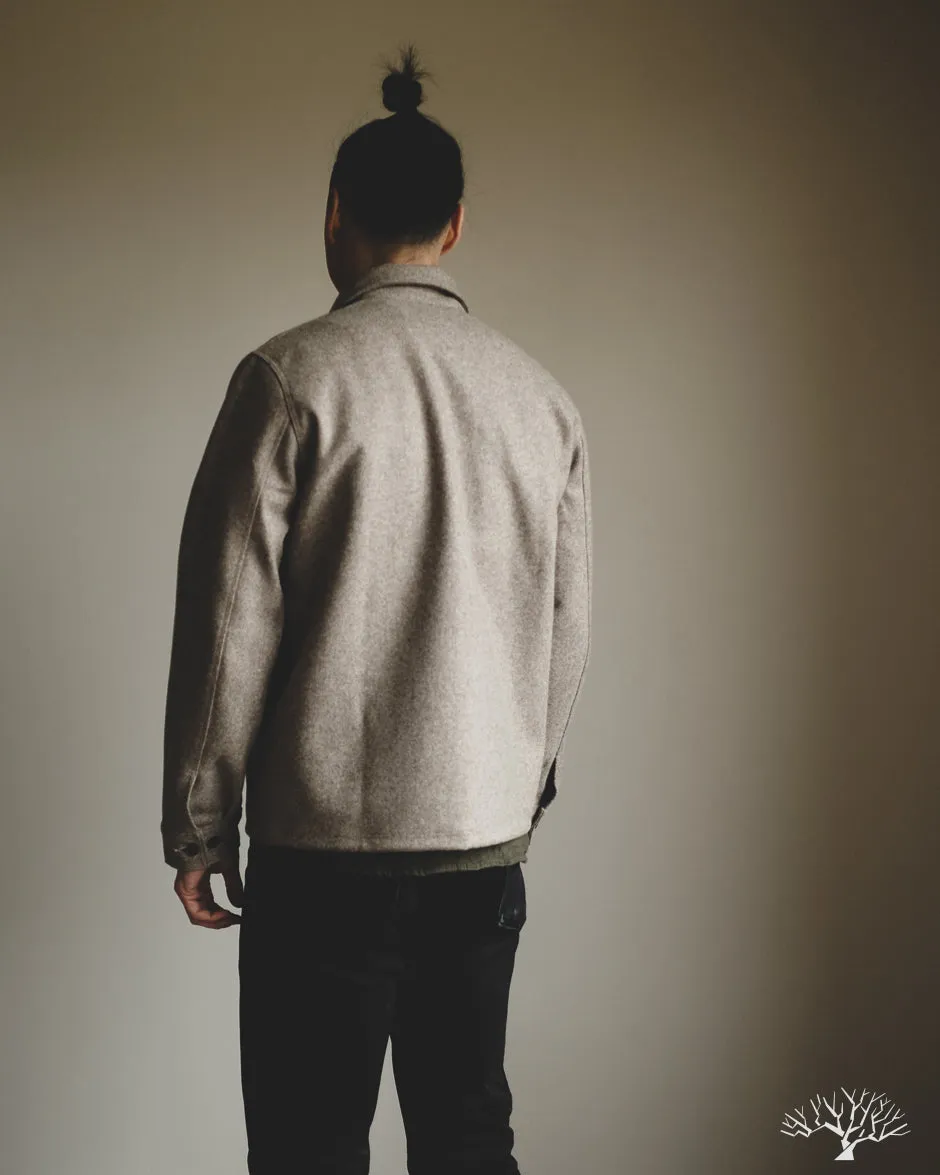 Skyline Overshirt - Oatmeal Melton