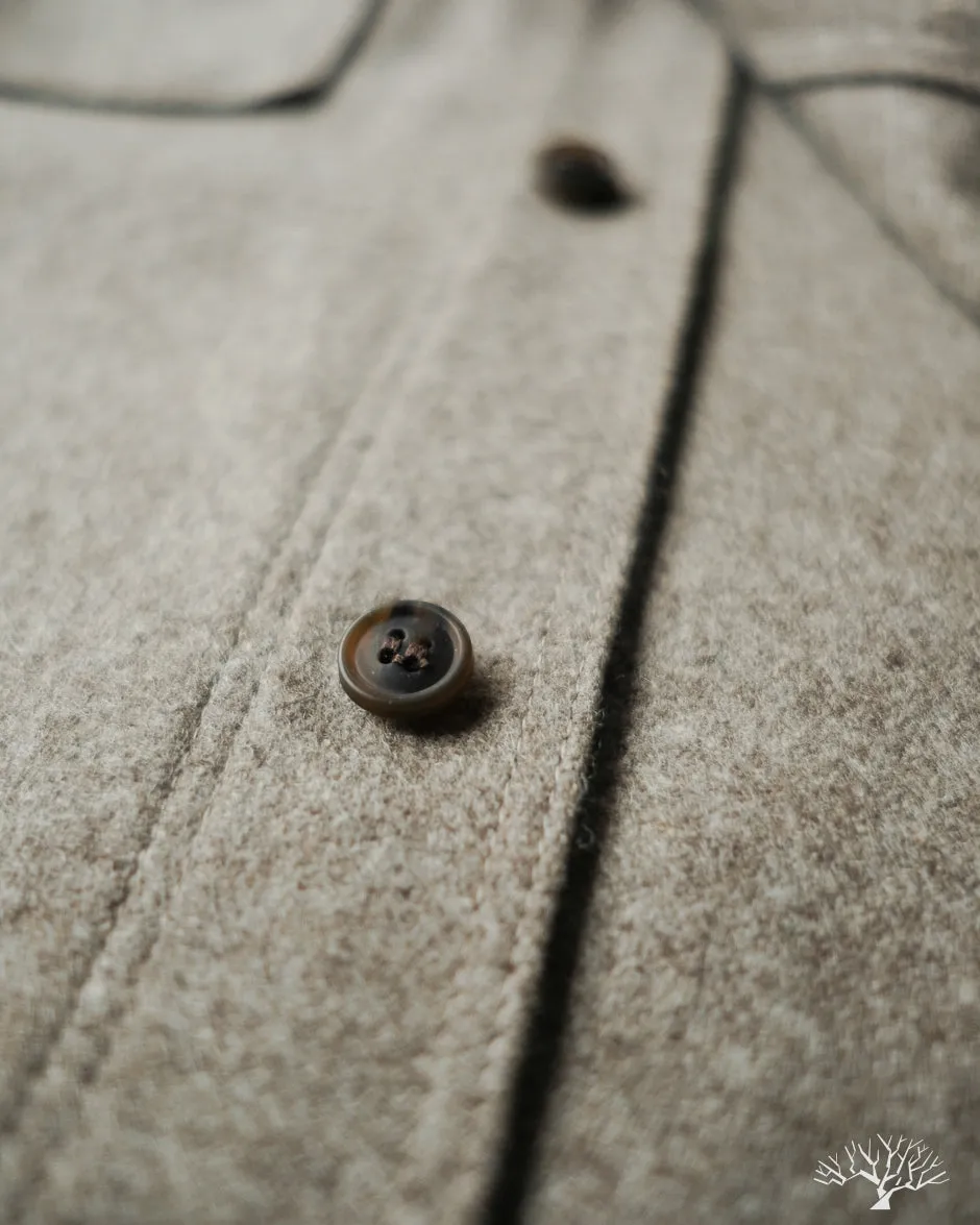 Skyline Overshirt - Oatmeal Melton