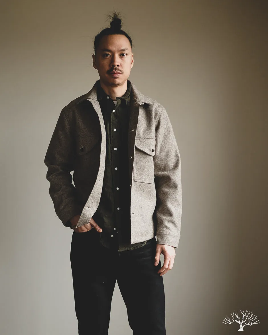 Skyline Overshirt - Oatmeal Melton