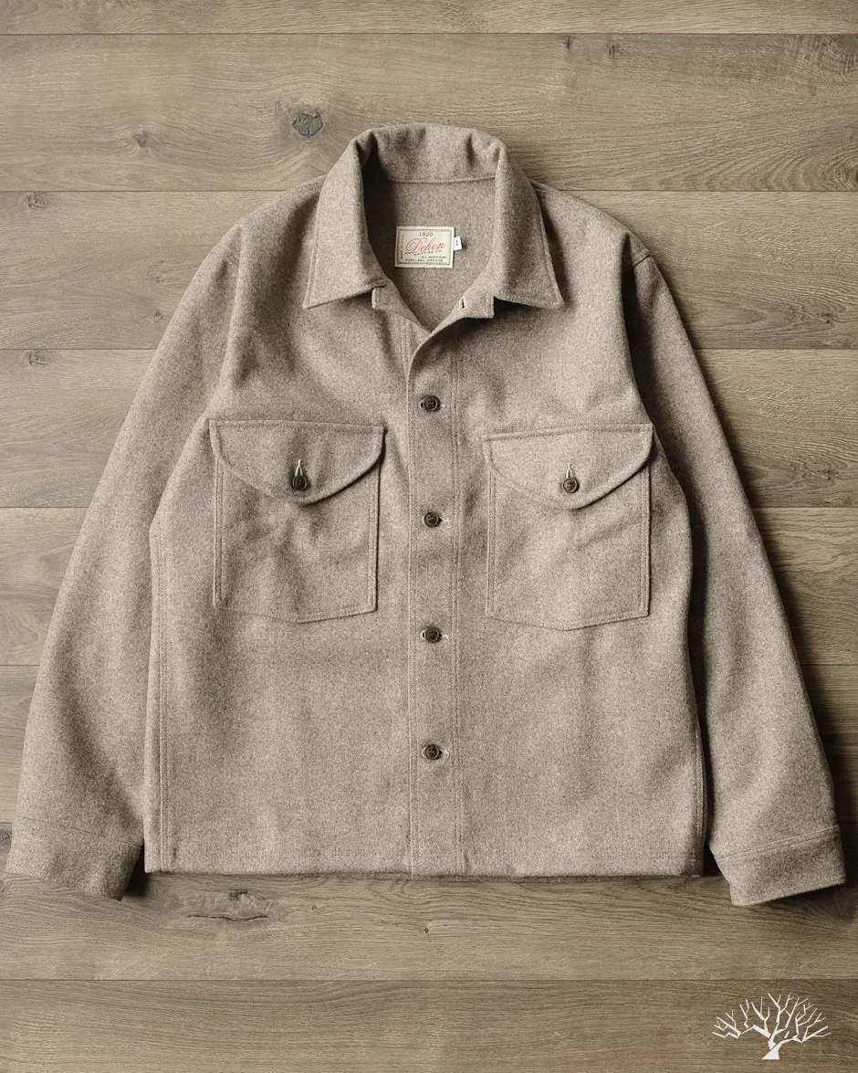 Skyline Overshirt - Oatmeal Melton