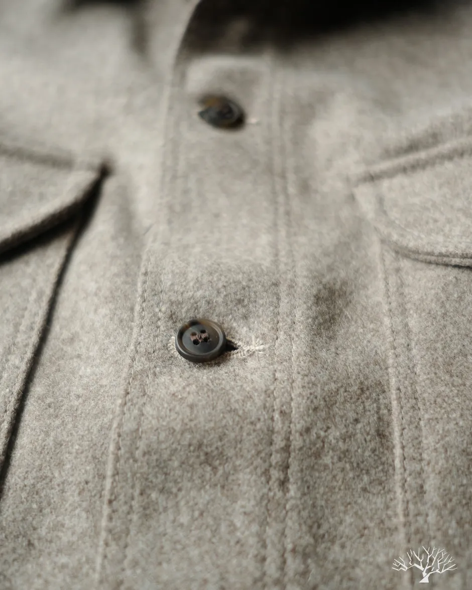 Skyline Overshirt - Oatmeal Melton