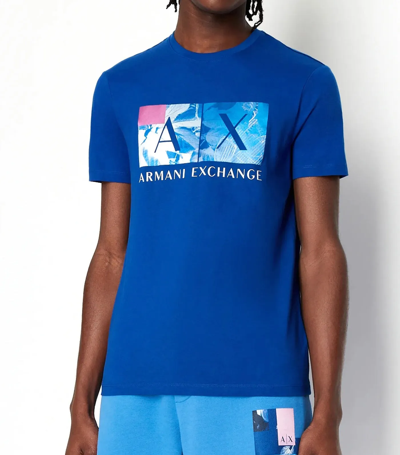Slim Fit Jersey Cotton Crew Neck Multicolor Logo T-Shirt