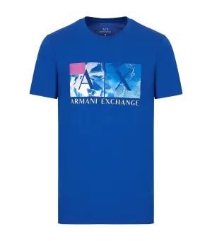 Slim Fit Jersey Cotton Crew Neck Multicolor Logo T-Shirt