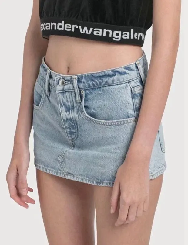 Summer High Waist Slim-fit Splicing Ultra-short Denim Leggings Female Girl Skinny Pants