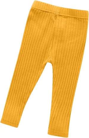 Toddler Girls Solid Leggings Kids Stretchy Ribbed Yoga Pants Infant Baby Elastic Waist Full Length Footless Tights