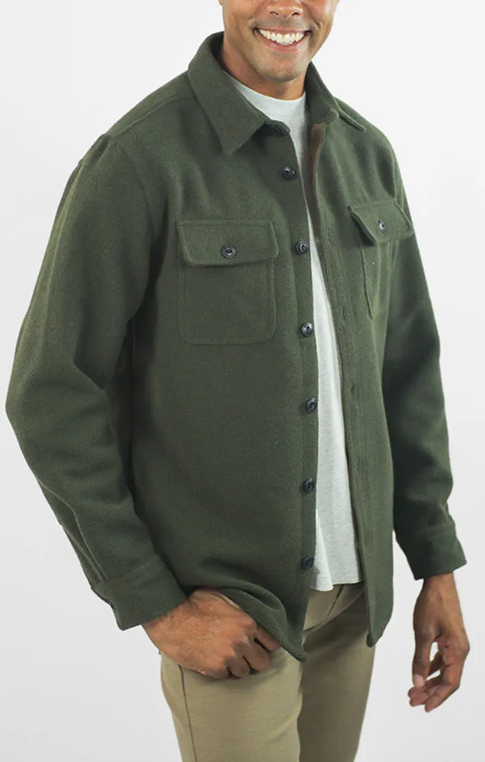Unlined Wool Blend Overshirt