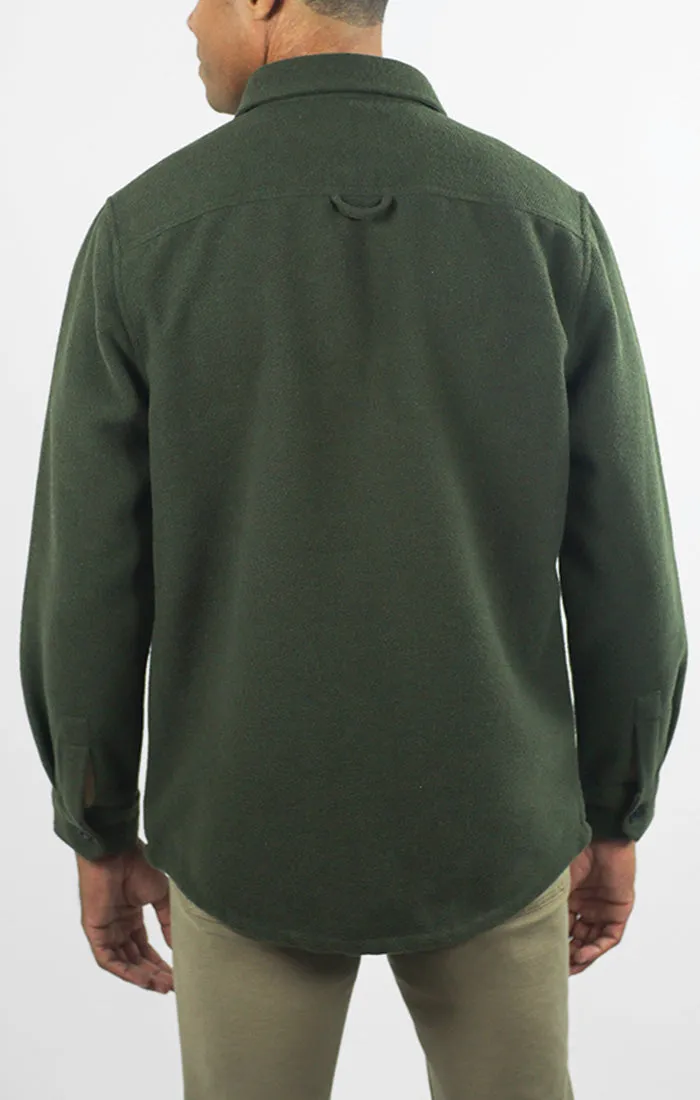 Unlined Wool Blend Overshirt