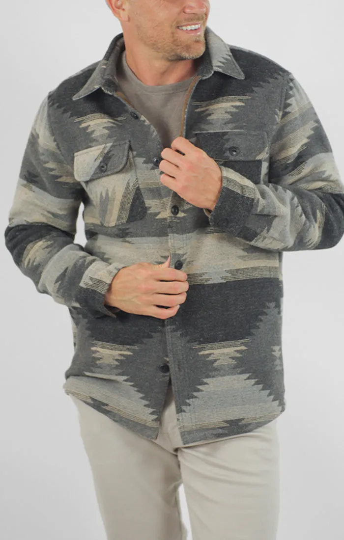 Unlined Wool Blend Overshirt