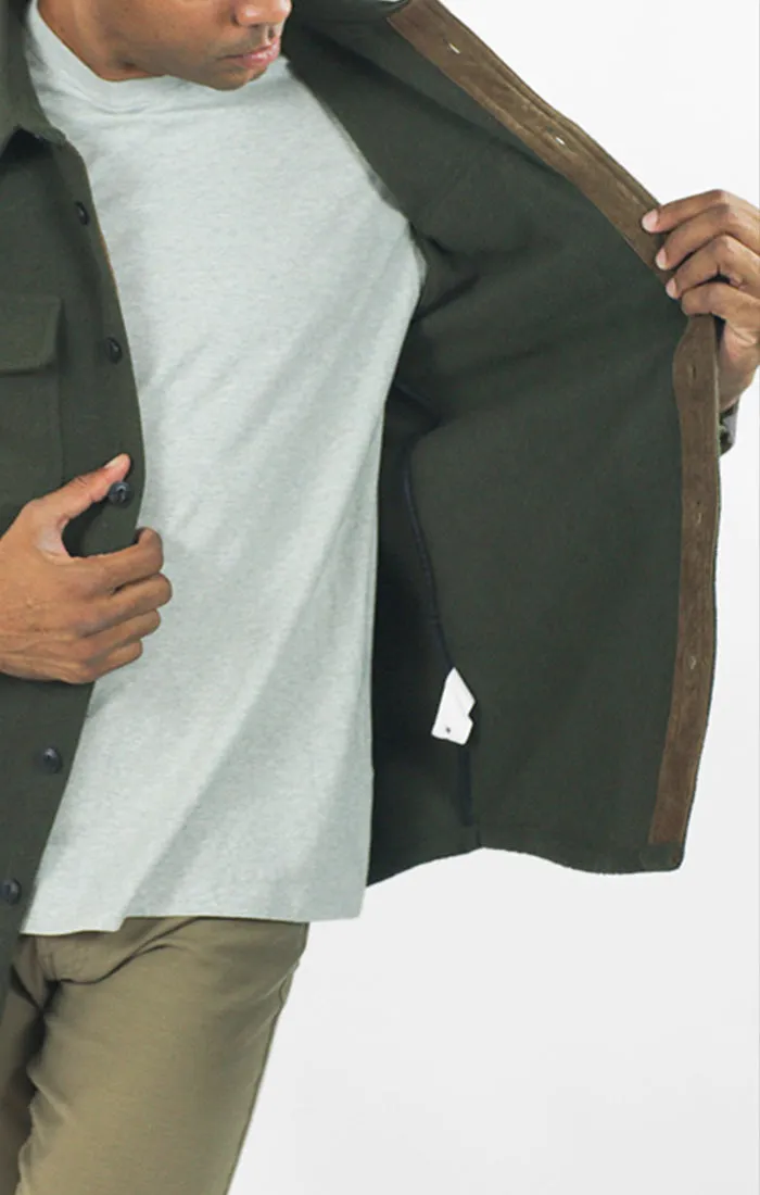 Unlined Wool Blend Overshirt