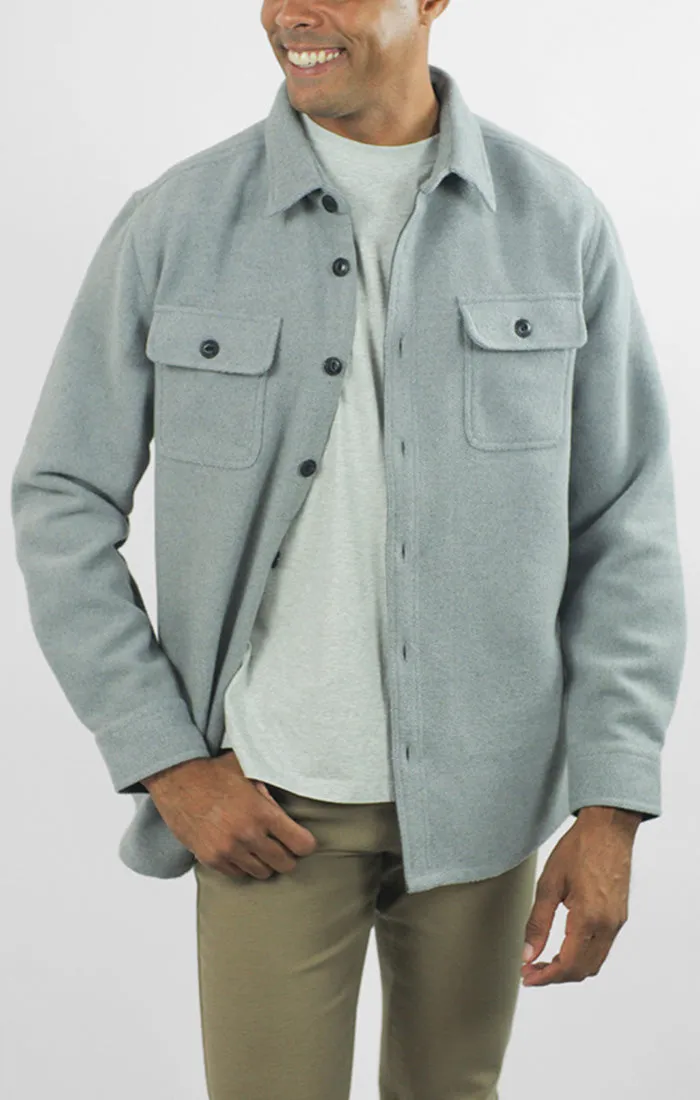 Unlined Wool Blend Overshirt