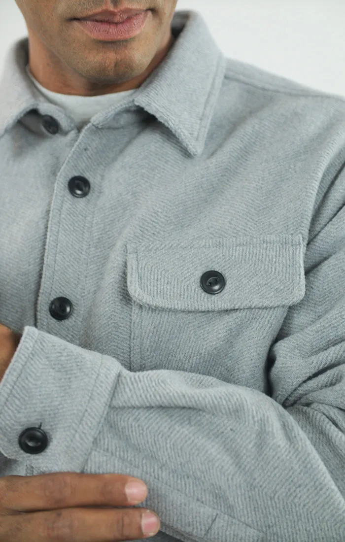Unlined Wool Blend Overshirt