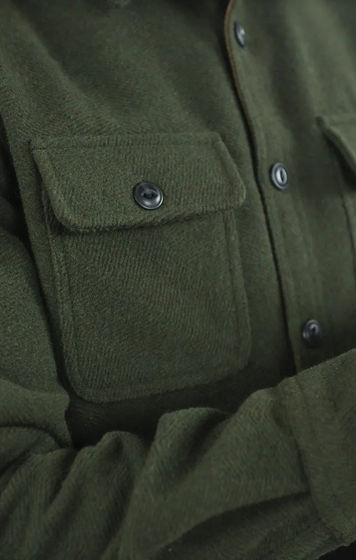 Unlined Wool Blend Overshirt