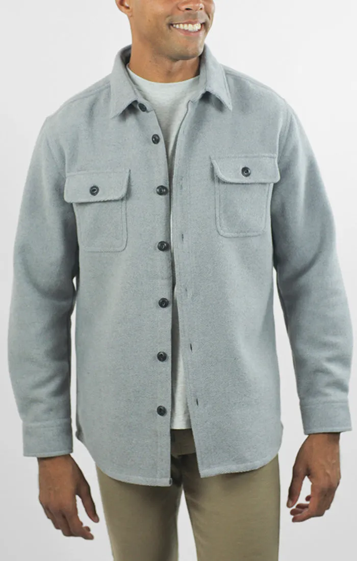 Unlined Wool Blend Overshirt