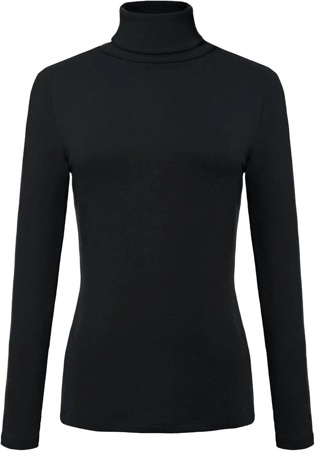 Urban CoCo Women's Long Sleeve Turtleneck Slim Fitted T Shirts Basic Stretch Tee Tops