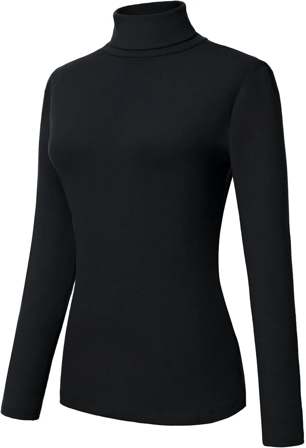 Urban CoCo Women's Long Sleeve Turtleneck Slim Fitted T Shirts Basic Stretch Tee Tops